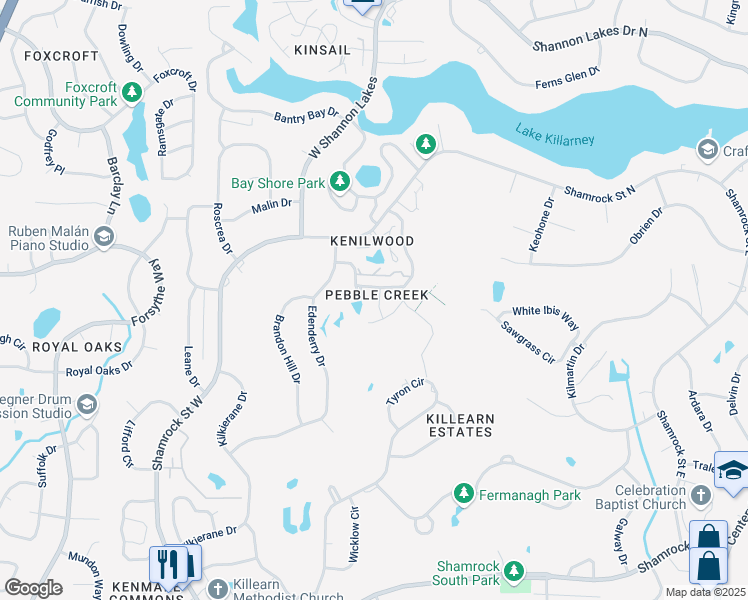 map of restaurants, bars, coffee shops, grocery stores, and more near 4097 Tam O Shanter in Tallahassee