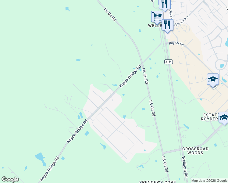 map of restaurants, bars, coffee shops, grocery stores, and more near 4954 Koppe Bridge Road in College Station