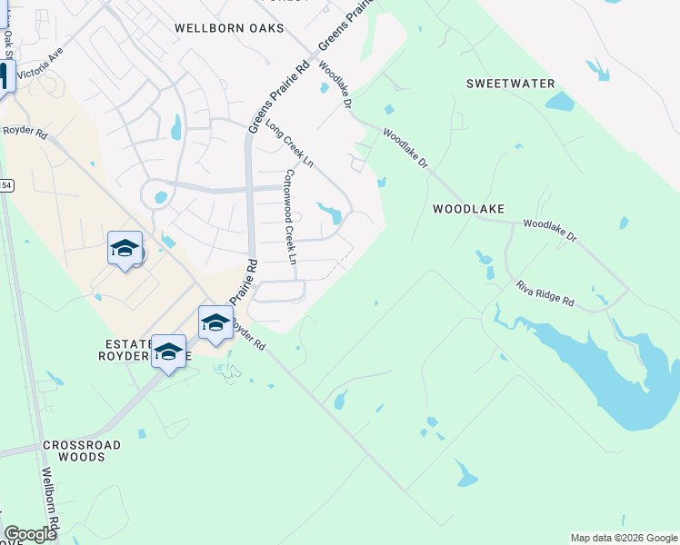 map of restaurants, bars, coffee shops, grocery stores, and more near 4124 Wild Creek Court in College Station