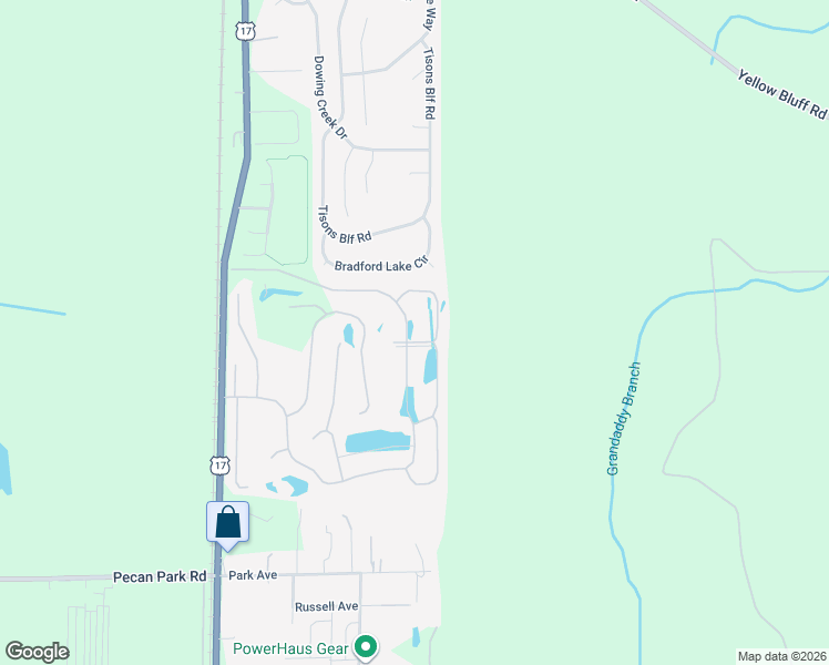 map of restaurants, bars, coffee shops, grocery stores, and more near 638 Northside Drive South in Jacksonville