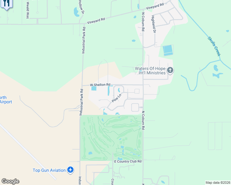 map of restaurants, bars, coffee shops, grocery stores, and more near 14 Pin Oak Lane in Hammond