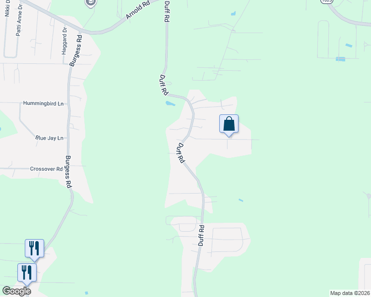 map of restaurants, bars, coffee shops, grocery stores, and more near 34010 Duff Road in Walker