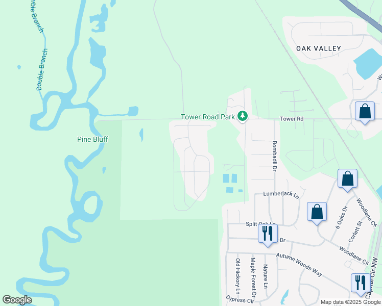 map of restaurants, bars, coffee shops, grocery stores, and more near 4438 Rivers Landing Drive in Tallahassee