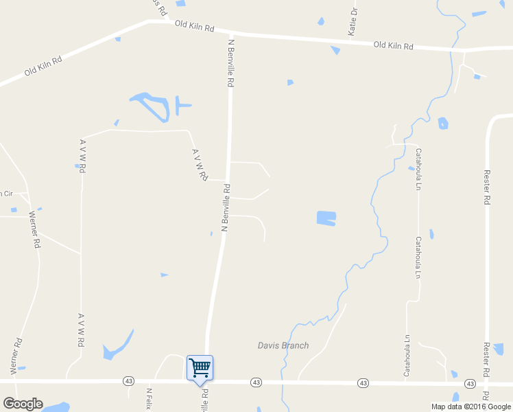 map of restaurants, bars, coffee shops, grocery stores, and more near 24358 North Benville Road in Picayune