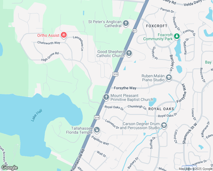 map of restaurants, bars, coffee shops, grocery stores, and more near 4560 Thomasville Road in Tallahassee