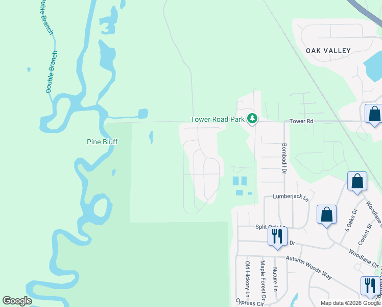 map of restaurants, bars, coffee shops, grocery stores, and more near 4712 Silent Creek Lane in Tallahassee