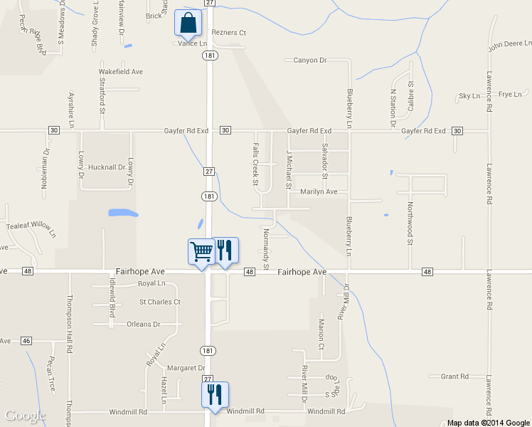 map of restaurants, bars, coffee shops, grocery stores, and more near 320 Knollwood Avenue in Fairhope