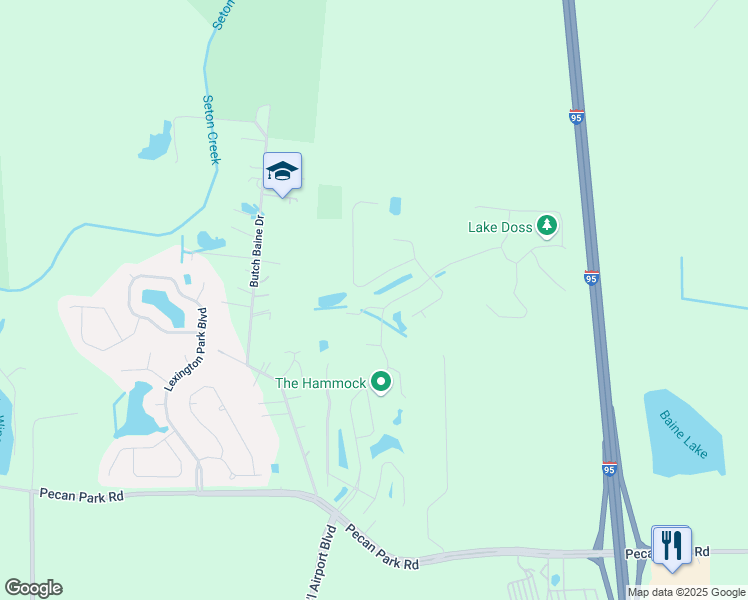 map of restaurants, bars, coffee shops, grocery stores, and more near 1009 Mayfair Creek Court in Jacksonville