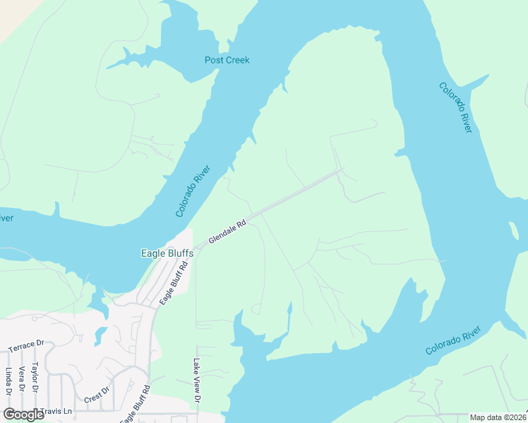 map of restaurants, bars, coffee shops, grocery stores, and more near Glendale Road in Burnet County