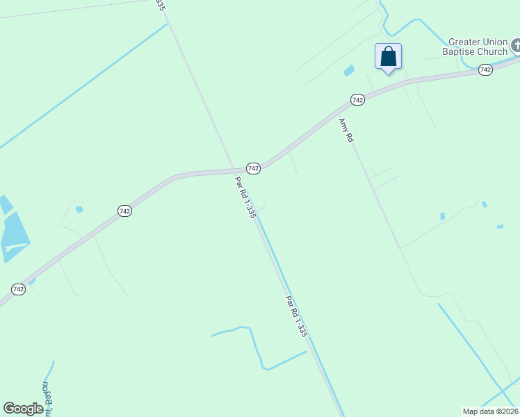 map of restaurants, bars, coffee shops, grocery stores, and more near 171 Andrus Lane in Opelousas