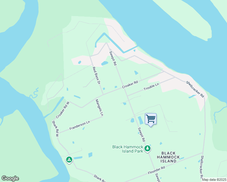 map of restaurants, bars, coffee shops, grocery stores, and more near 15991 Croaker Road in Jacksonville