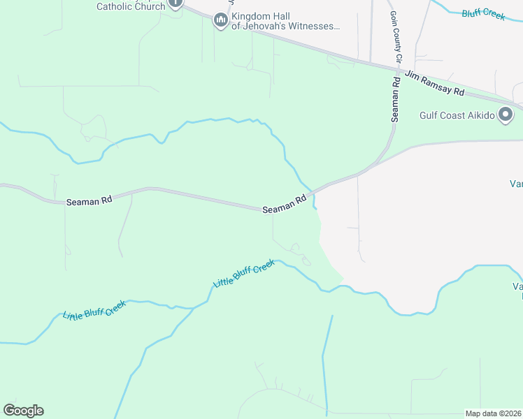 map of restaurants, bars, coffee shops, grocery stores, and more near Seaman Road in Vancleave
