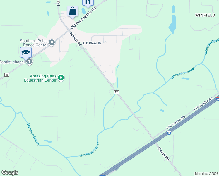 map of restaurants, bars, coffee shops, grocery stores, and more near 7920 Wells Road North in Theodore