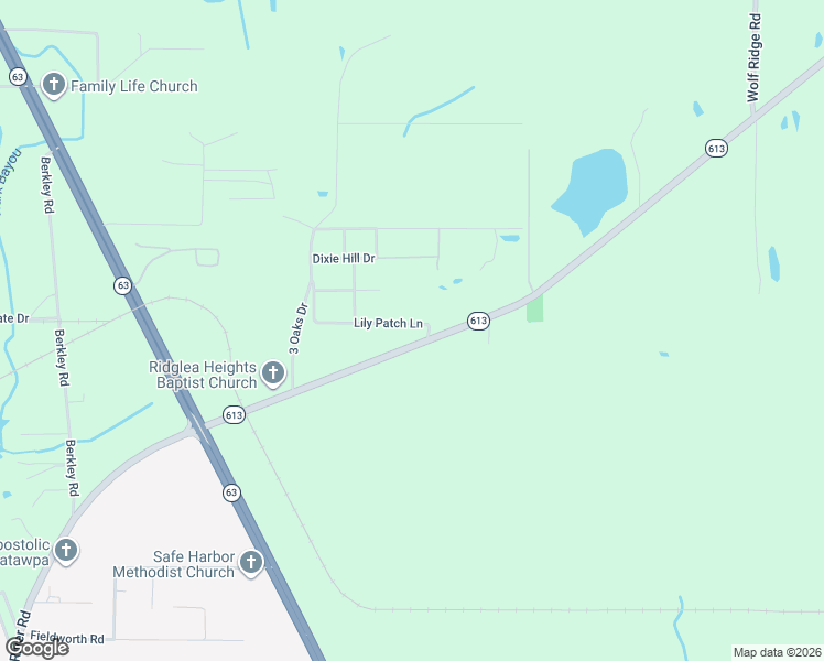map of restaurants, bars, coffee shops, grocery stores, and more near 4432 Lily Patch Lane in Moss Point
