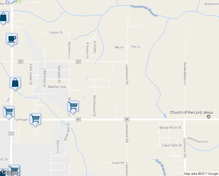 map of restaurants, bars, coffee shops, grocery stores, and more near 20755 Southwood Street in Fairhope