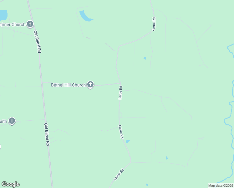 map of restaurants, bars, coffee shops, grocery stores, and more near 12807 Larue Road in Ocean Springs