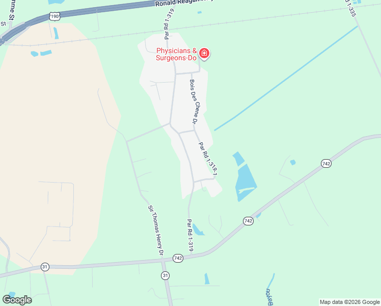 map of restaurants, bars, coffee shops, grocery stores, and more near 416-430 Fort Hamilton Drive in Opelousas