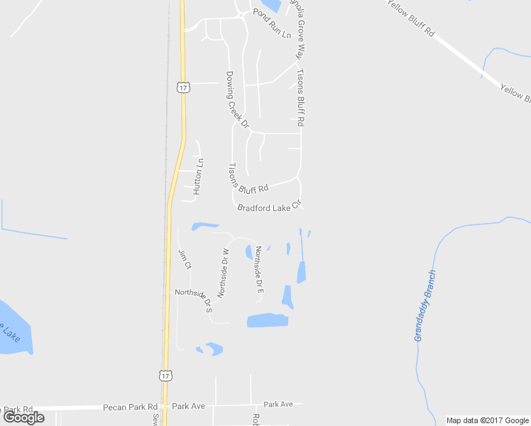 map of restaurants, bars, coffee shops, grocery stores, and more near 174 Bradford Lake Circle in Jacksonville