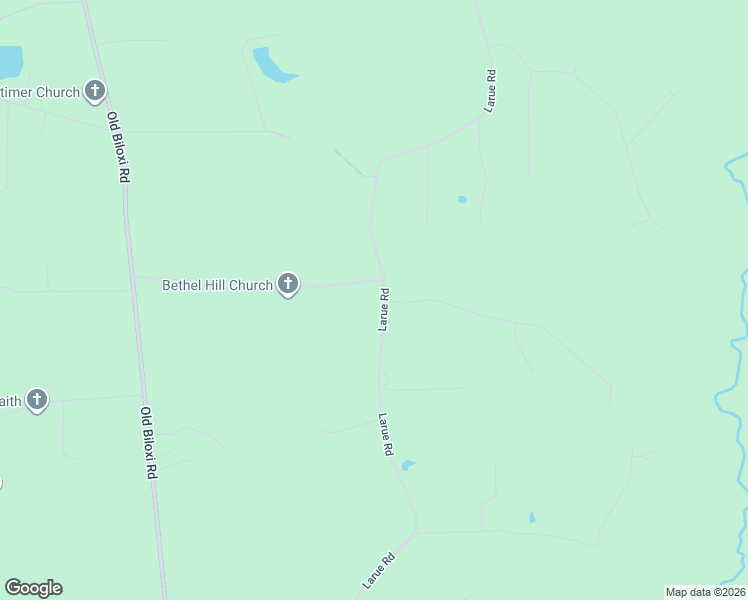 map of restaurants, bars, coffee shops, grocery stores, and more near 12807 Larue Road in Ocean Springs