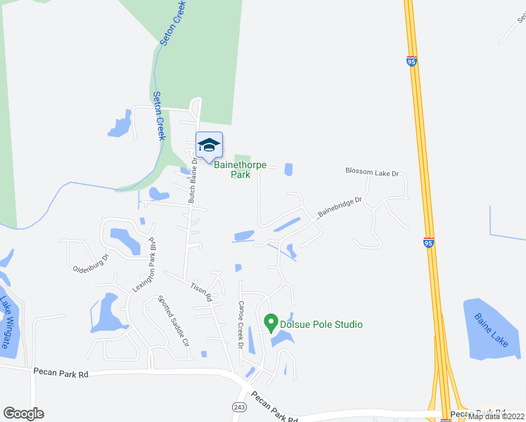 map of restaurants, bars, coffee shops, grocery stores, and more near 15873 Baxter Creek Drive in Jacksonville
