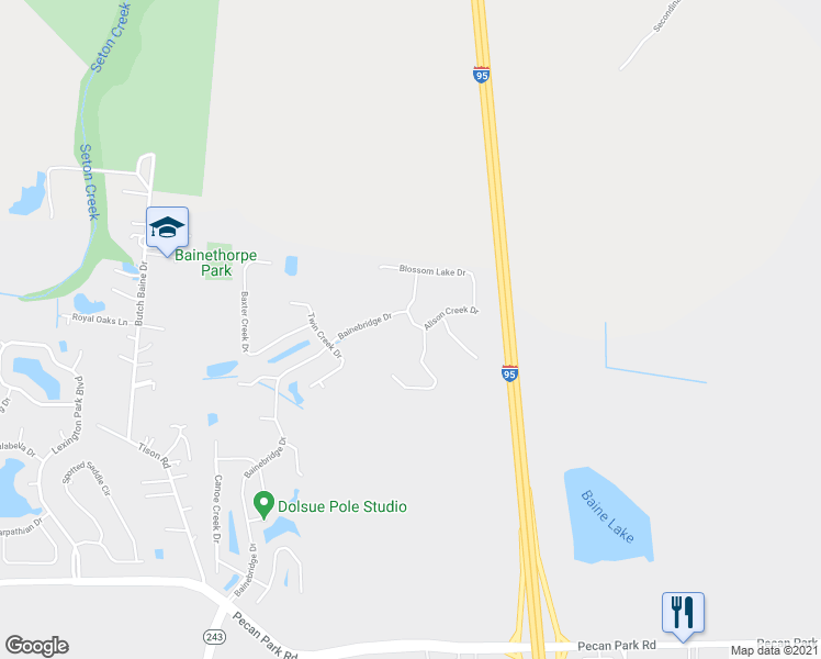 map of restaurants, bars, coffee shops, grocery stores, and more near 15813 Stedman Lake Drive in Jacksonville