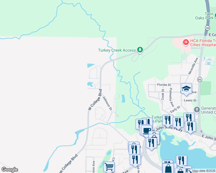 map of restaurants, bars, coffee shops, grocery stores, and more near 52 Avery Drive in Valparaiso