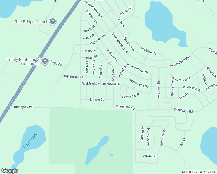 map of restaurants, bars, coffee shops, grocery stores, and more near Laur Ave in Chipley