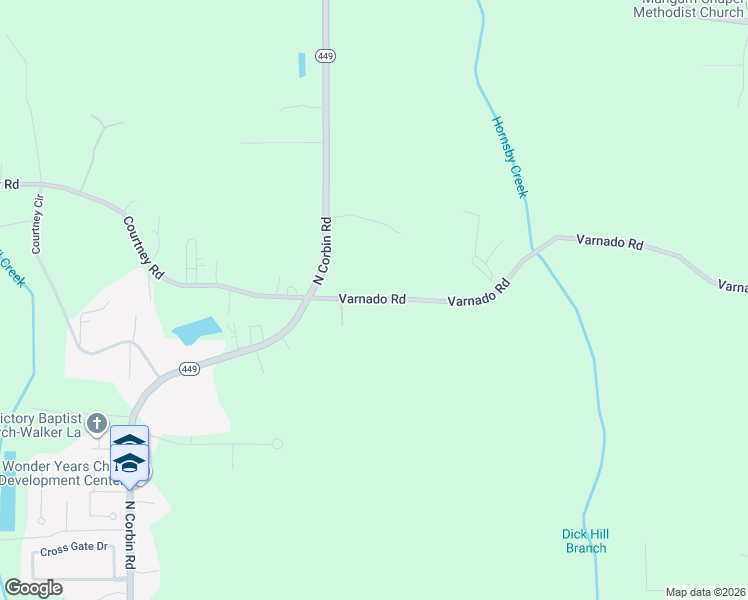 map of restaurants, bars, coffee shops, grocery stores, and more near 15670 Varnado Road in Walker