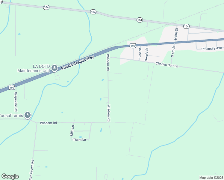 map of restaurants, bars, coffee shops, grocery stores, and more near 886 Wisdom Road in Opelousas