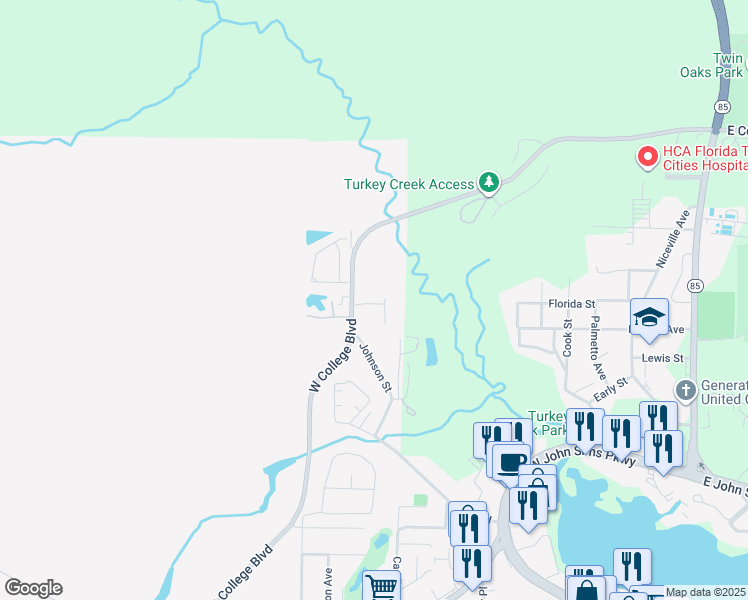 map of restaurants, bars, coffee shops, grocery stores, and more near 470 West College Boulevard in Valparaiso