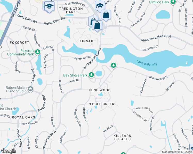 map of restaurants, bars, coffee shops, grocery stores, and more near 2978 Bay Shore Drive in Tallahassee