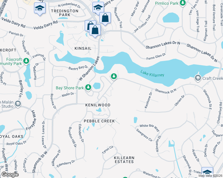 map of restaurants, bars, coffee shops, grocery stores, and more near 3007 Bay Shore Drive in Tallahassee