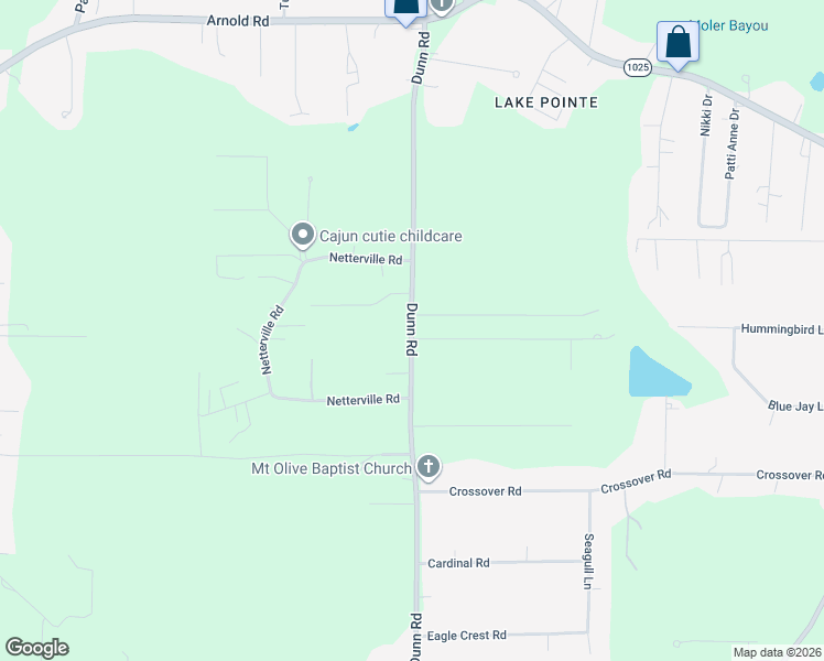 map of restaurants, bars, coffee shops, grocery stores, and more near 31891 Dunn Road in Denham Springs