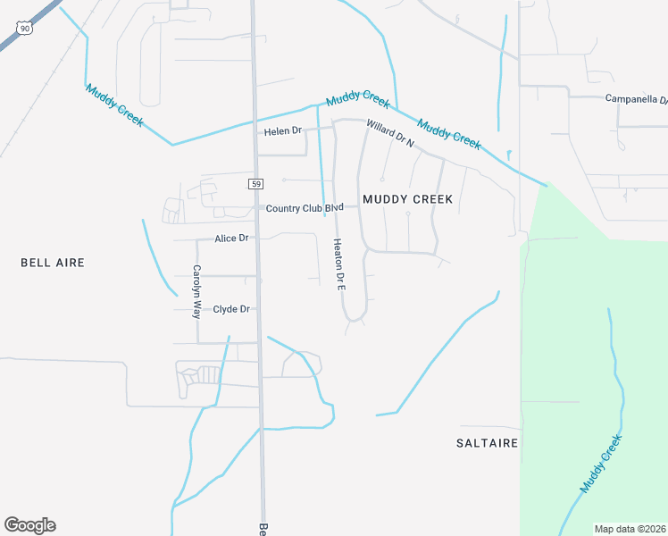 map of restaurants, bars, coffee shops, grocery stores, and more near 7770 Heaton Drive East in Theodore