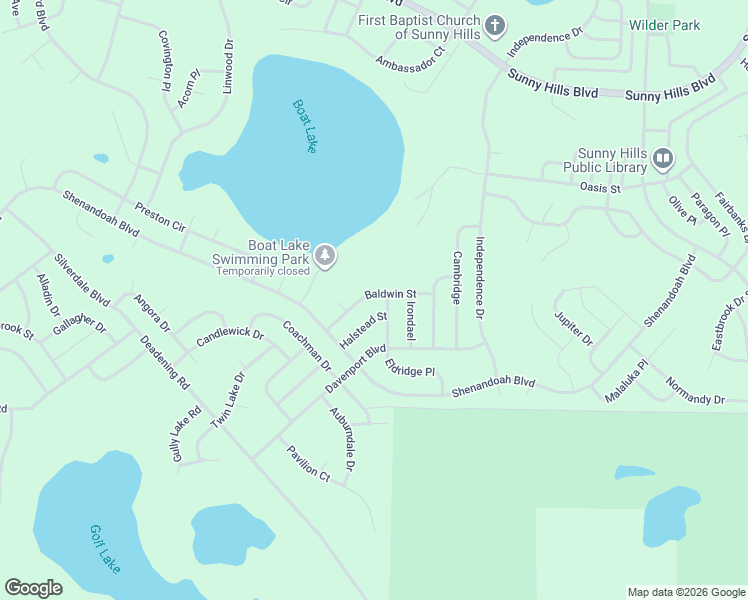 map of restaurants, bars, coffee shops, grocery stores, and more near 2019 Baldwin St in Chipley