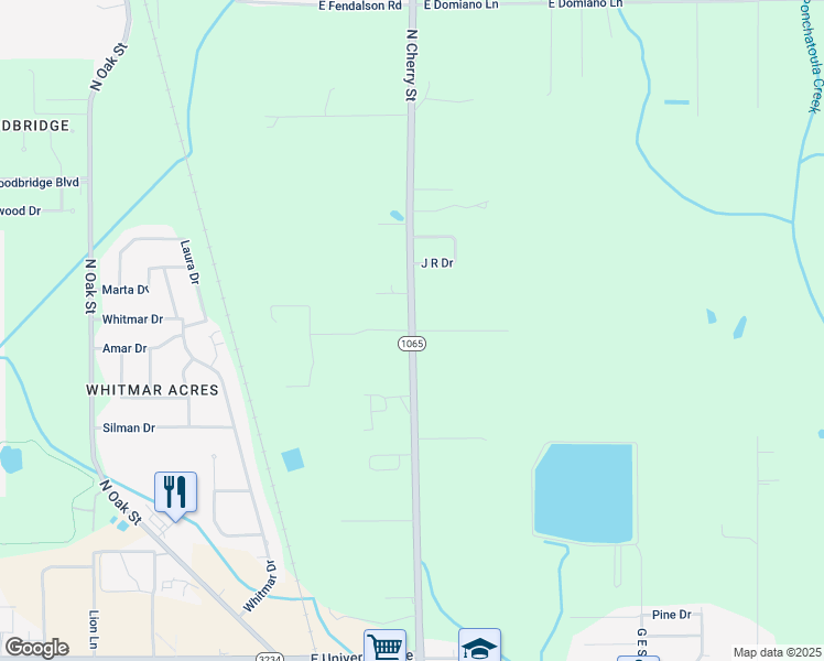 map of restaurants, bars, coffee shops, grocery stores, and more near North Cherry Street in Hammond
