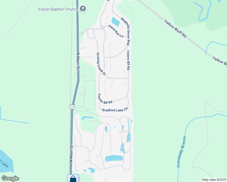 map of restaurants, bars, coffee shops, grocery stores, and more near 16047 Garrett Grove Court in Jacksonville