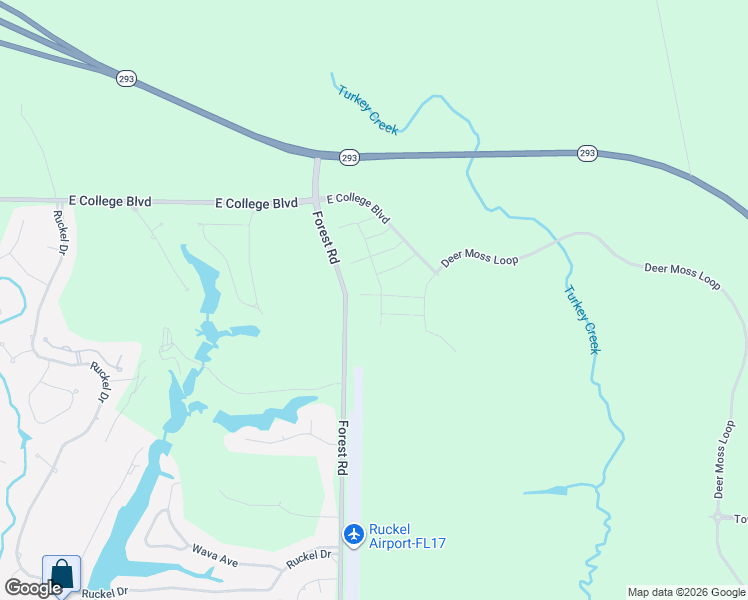 map of restaurants, bars, coffee shops, grocery stores, and more near 1113 Forest Road in Niceville