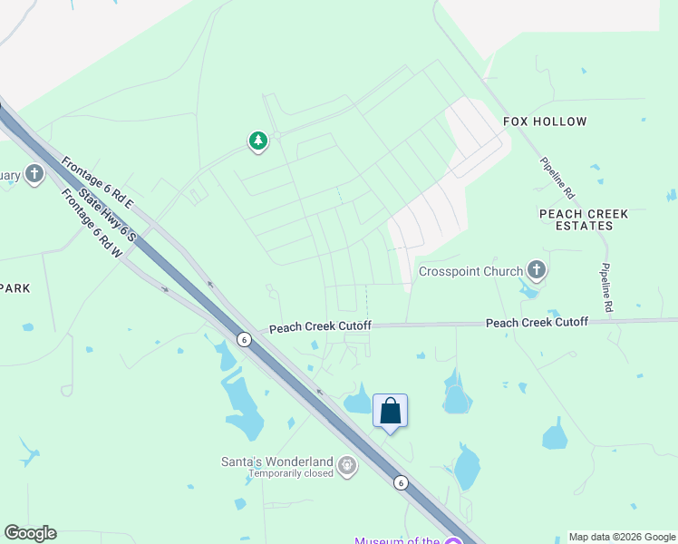map of restaurants, bars, coffee shops, grocery stores, and more near 503 Peach Creek Cut Off in College Station