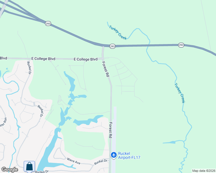 map of restaurants, bars, coffee shops, grocery stores, and more near 1113 Forest Road in Niceville