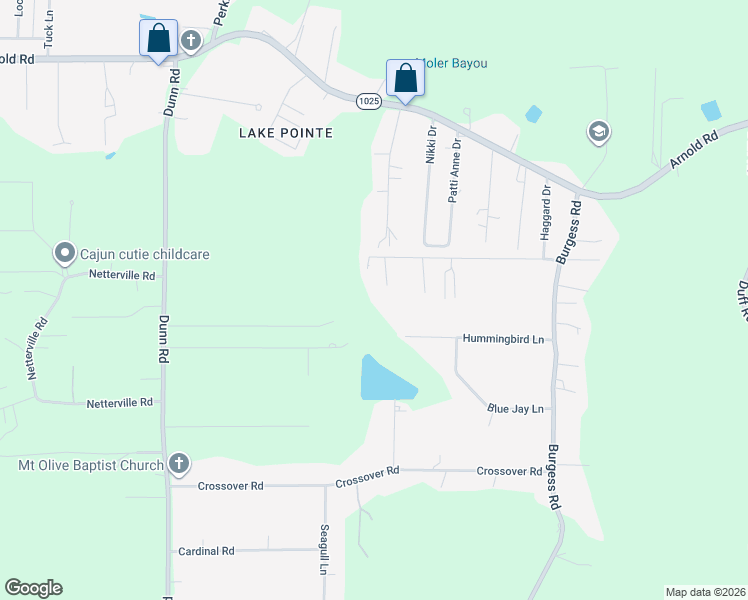 map of restaurants, bars, coffee shops, grocery stores, and more near 10924 Monroe Perkins Road in Denham Springs