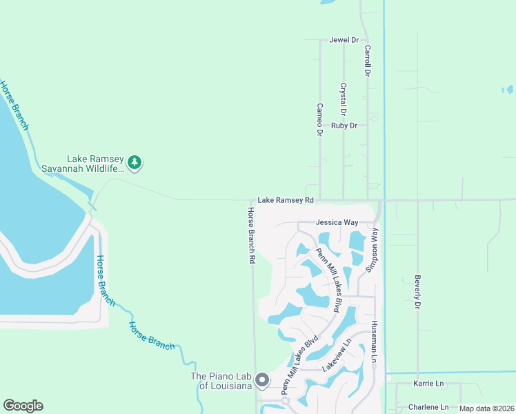 map of restaurants, bars, coffee shops, grocery stores, and more near 15010 Lake Ramsey Road in Covington