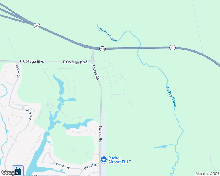 map of restaurants, bars, coffee shops, grocery stores, and more near 1113 Forest Road in Niceville