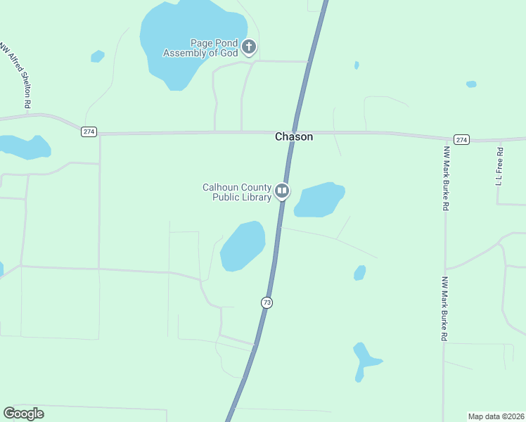 map of restaurants, bars, coffee shops, grocery stores, and more near 25008 Florida 73 in Altha