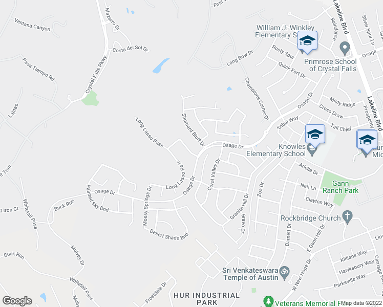 map of restaurants, bars, coffee shops, grocery stores, and more near 2725 Rain Song Drive in Leander