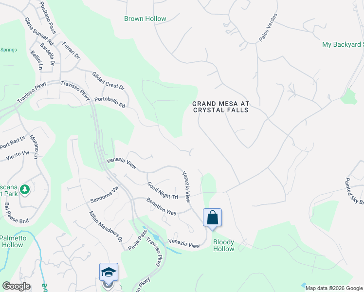 map of restaurants, bars, coffee shops, grocery stores, and more near 2220 Normandy View in Leander