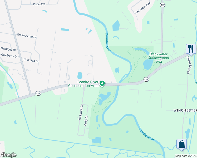 map of restaurants, bars, coffee shops, grocery stores, and more near 8647 Hooper Road in Baton Rouge