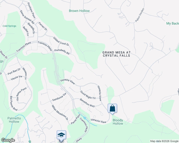 map of restaurants, bars, coffee shops, grocery stores, and more near 3900 Piana Place in Leander