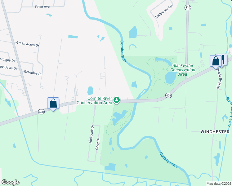 map of restaurants, bars, coffee shops, grocery stores, and more near 8647 Hooper Road in Baton Rouge