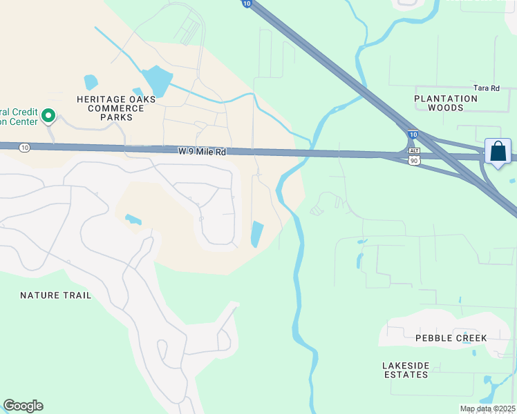 map of restaurants, bars, coffee shops, grocery stores, and more near 8511 Myslak Way in Bellview